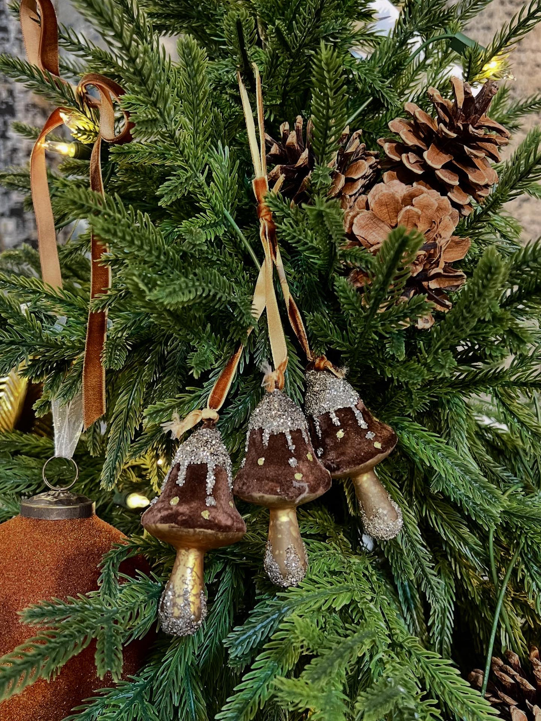 Ornamento de honguitos trio