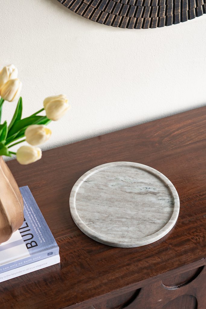 Bandeja redonda mármol