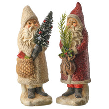 Cargar imagen en el visor de la galería, Set de 2 Santas vintage
